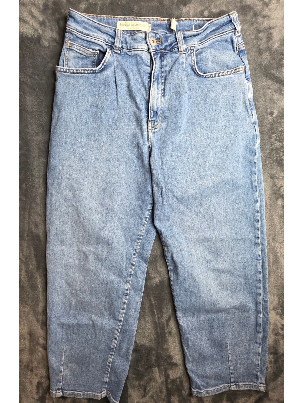 Pilcro Ultra High-Rise Pleated Relaxed Jeans Sz 30